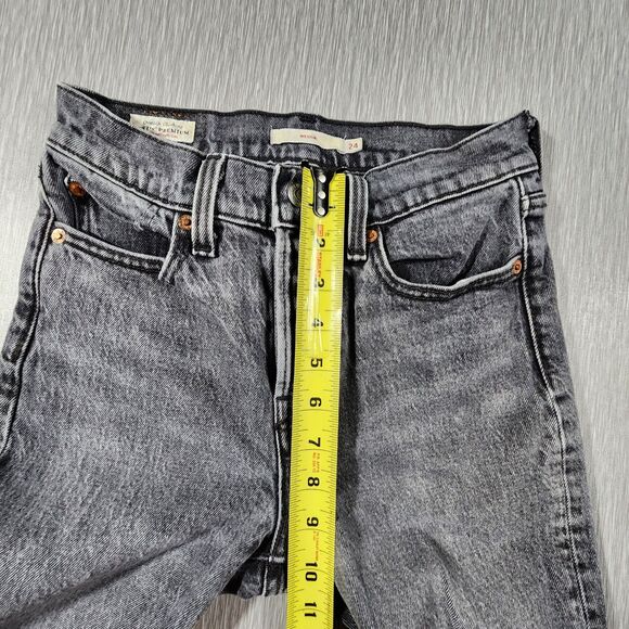 Levis Big E Womens Wedgie Straight Leg Jeans Size 24 Gray High Rise Button Fly - Picture 13 of 13